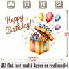 Colorful Birthday Photo Banner, Party Backdrop Wall Decor for Celebration