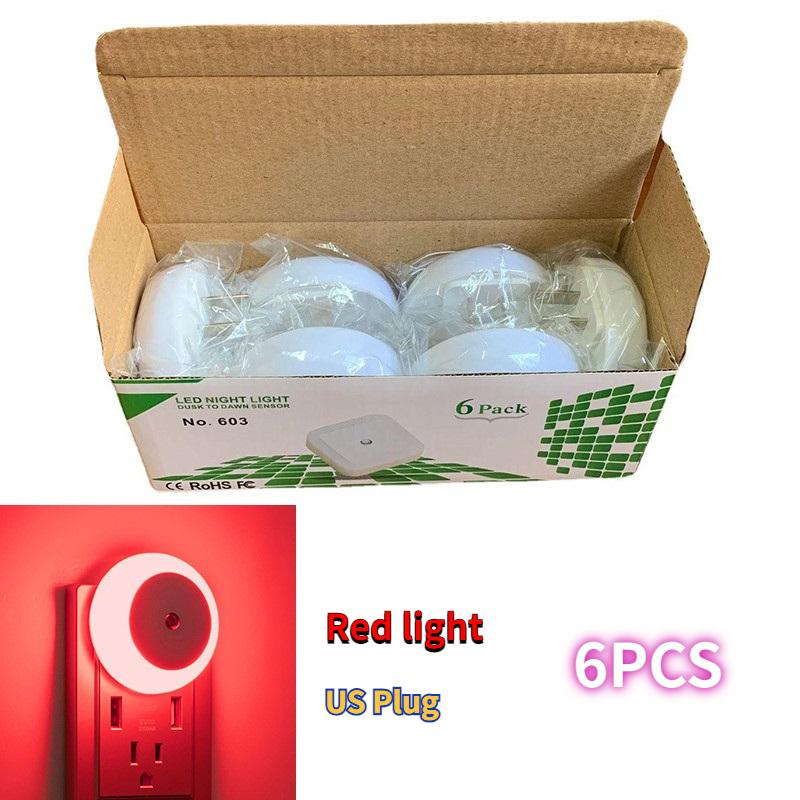 Intelligent Light Control Induction Light, Small Night Light, White Light, Blue Light, Red Light, Warm Light, Amber Light, Smart Home
