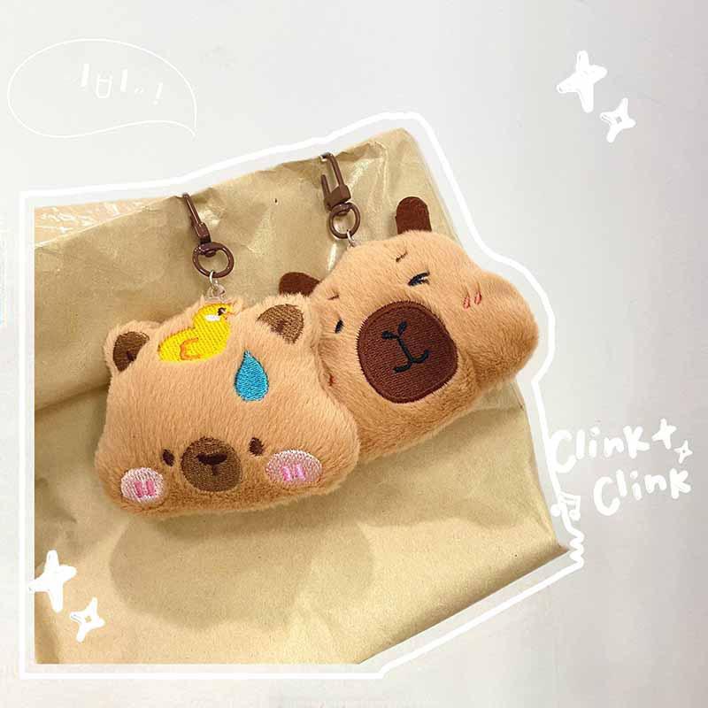 Creative Capybara Keychain Lovely Cartoon Pendant Funny Mini Fashion Keychain Kawaii Backpack Decoration Accessories Gifts