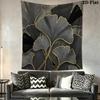 Ginkgo Leaves Wall Tapestry Aesthetic Wall Hanging Printed Fabric Blanket Decorative Tapestries for Bedroom Living Room Home Decor