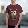 Cute HuUnisex Hybrid Design Unisexs TShirt Animal Character Theme Casual Wear For Spring And Autumn Gifts For Lovers And Unique Fash