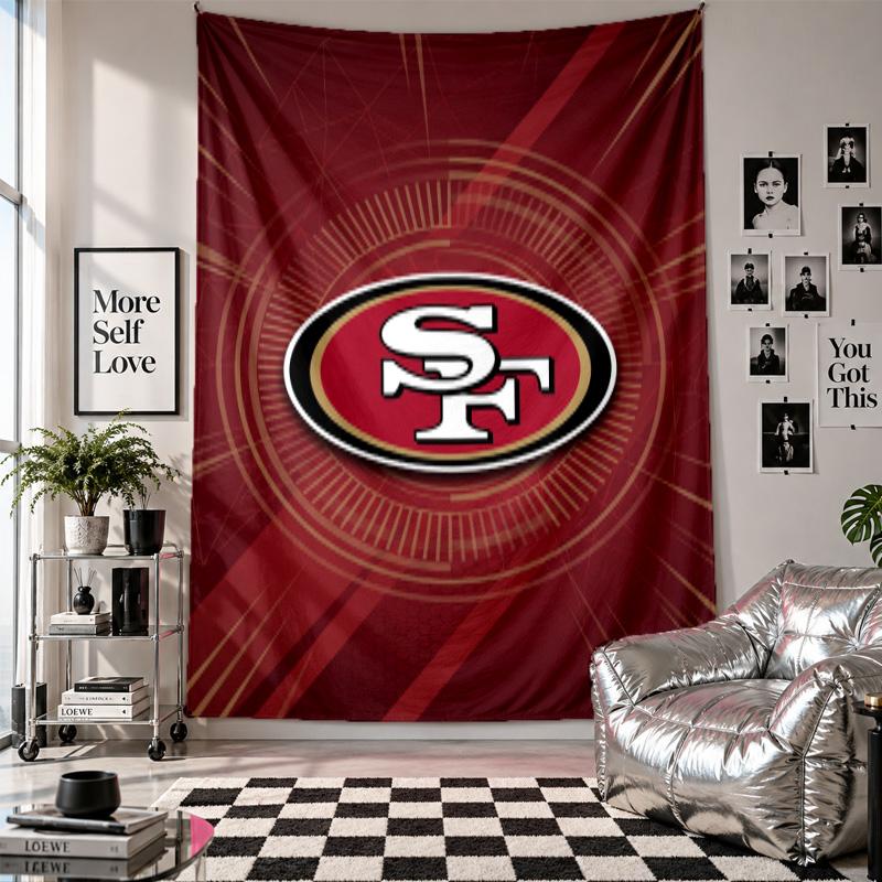 San Francisco 49ers Wall Tapestry Home Decor Wall Hanging Cloth for Bedroom Living Room Background