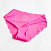 Ladies Sexy Solid Color  Ice Silk Seamless Wave Low-rise Panties