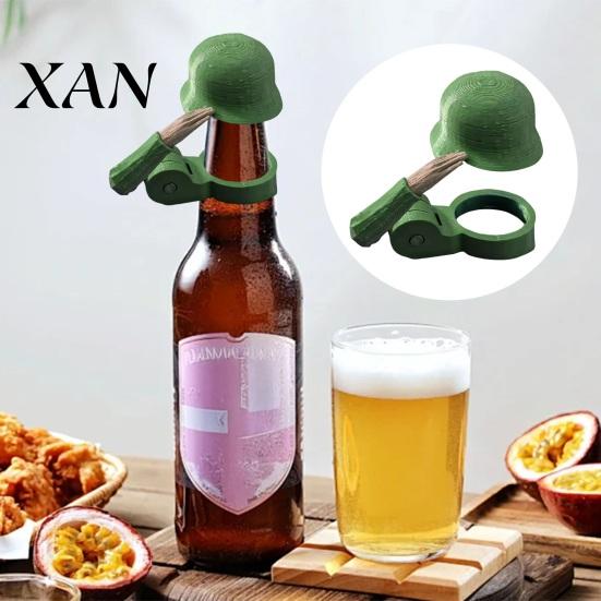 Novelty Beverage Accessories 2Pcs Funny Soldier Helmet Bottle Caps, Plastic Beer Toppers for Standard Durable Caps Bottles, Reusable Salute Cap Party