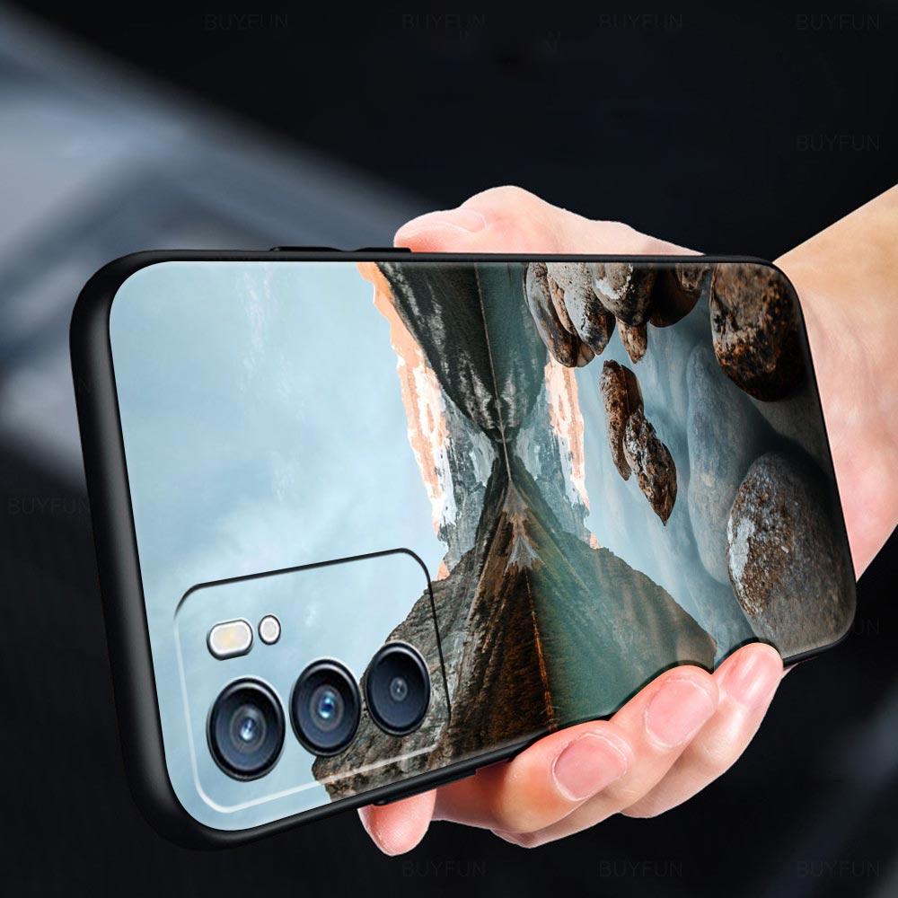 Waterfall Nature Trees Ship Phone Case For Oppo A54 A53 A52 A9 2020 A15 A95 A16 A76 A74 A12 Find X5 SE Reno6 Pro Plus 5G Cover