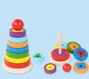 Деревянная радужная башня Деревянный пазл Детский 3D пазл Форма Развивающие игрушки для детей