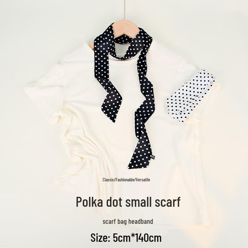 Polka Dot Gradient Skinny Scarf