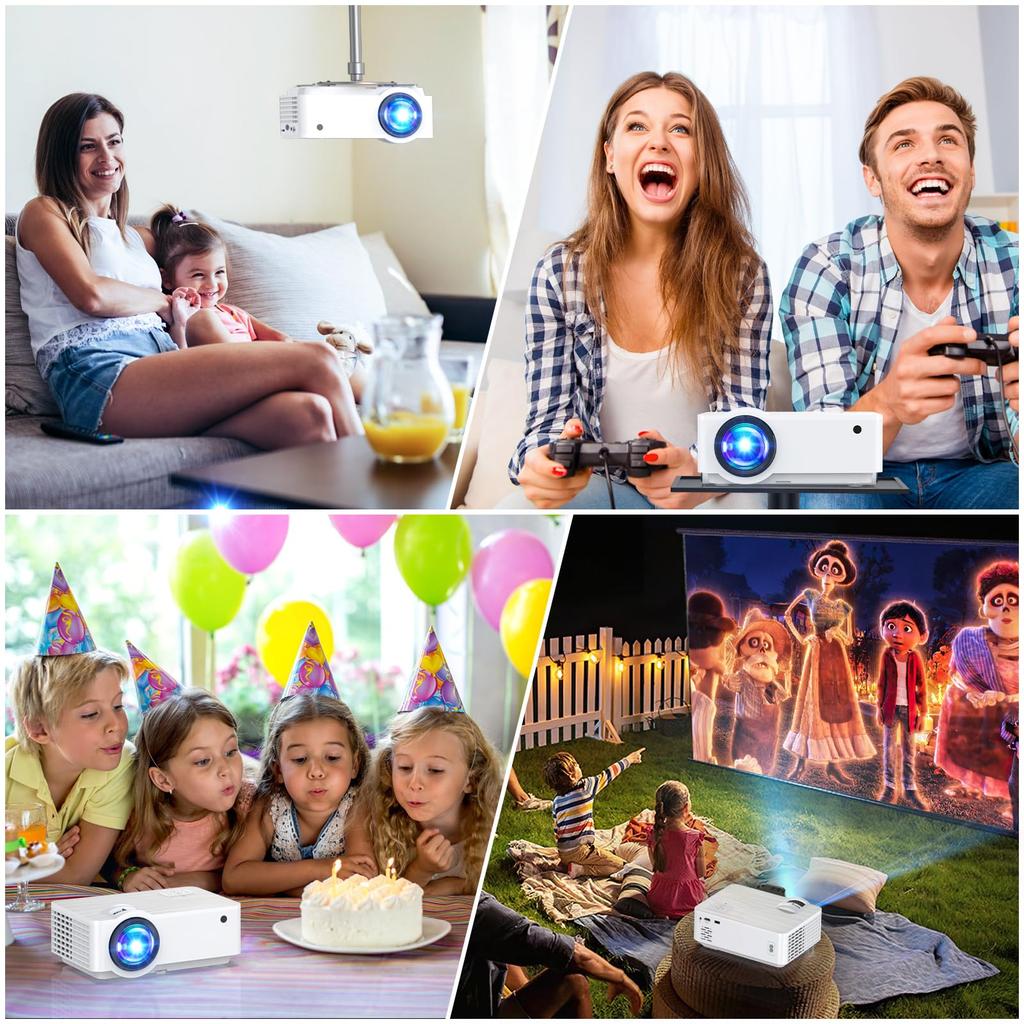 Groview T6 проектор для дома небольшой дом высокая 1080P keystone HIFI энергия может быть повешен на мобильный домашний проигрыватель 100-дюймовый экран проектор японский