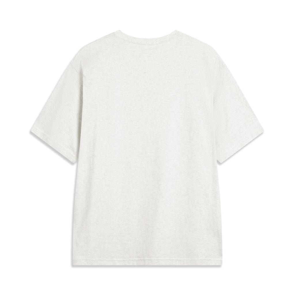 Li Ning Badfive Fashionable Loose Casual Round Neck Printed Letter Short Sleeve T-Shirt Men Tops AHSVD93-2