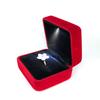 Black Velvet LED Jewelry Ring and Earring Box