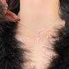 Small Snake Necklace Women's Sweater Chain Snake Pendant Necklace Light Luxury Niche Collarbone Chain Women's High-end Feeling