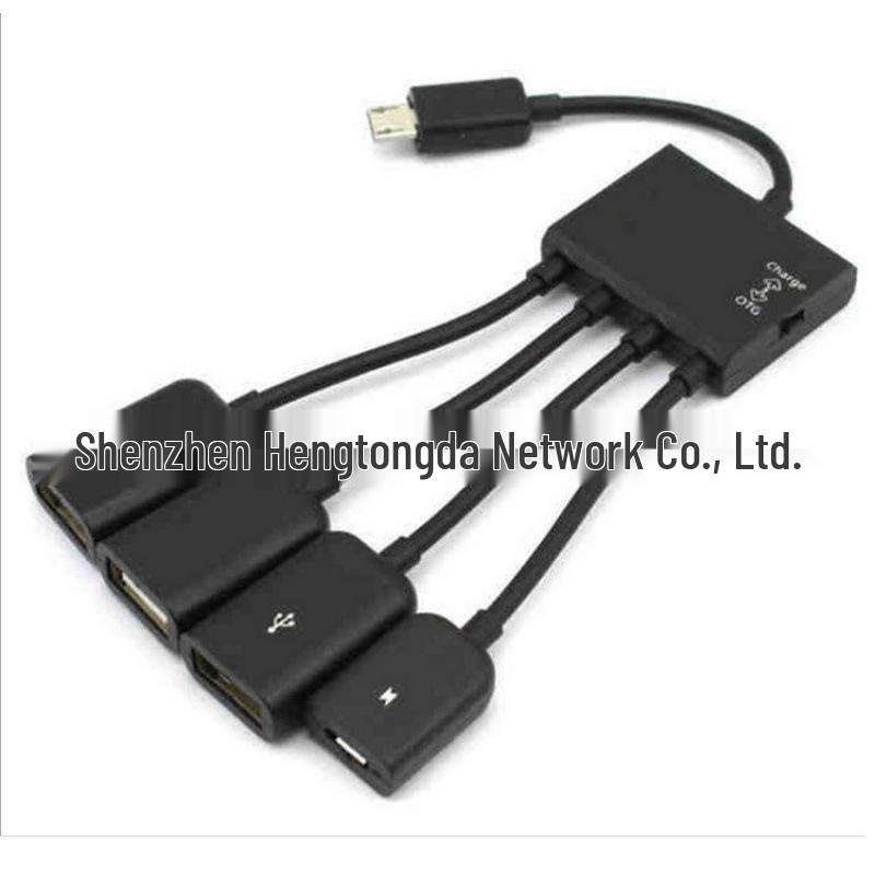 4-портовый USB-хаб-разветвитель Switch Charge OTG Micro USB с зарядкой
