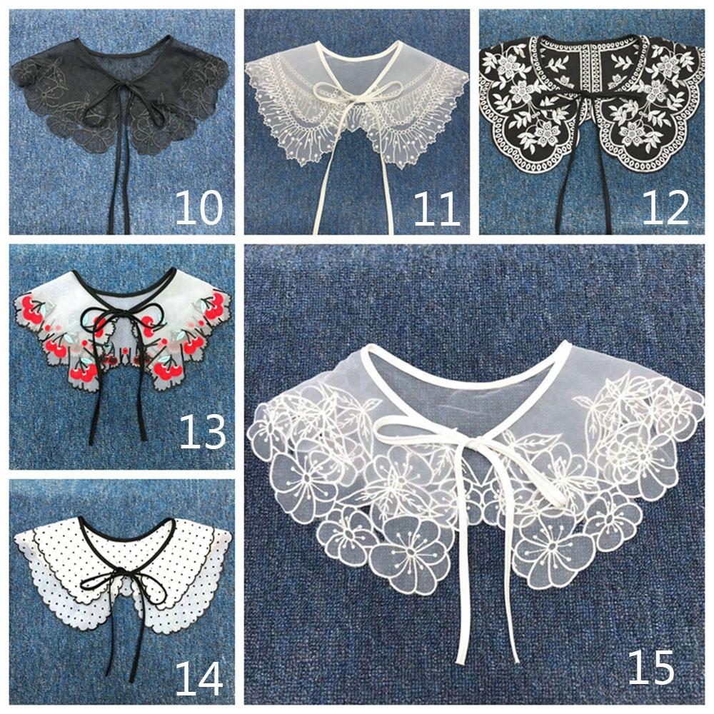 Cotton Lace Hollow Girl Shawl For Women Apparel Sewing Lace Neckline Clothing Decoration Fake Collar