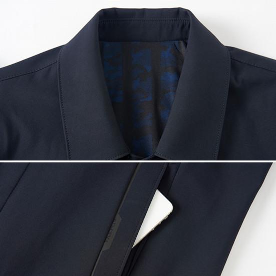 Мужская весенне-осенняя куртка с длинным рукавом и отложным воротником, однобортный однобортный деловой пиджак, костюм, повседневное пальто