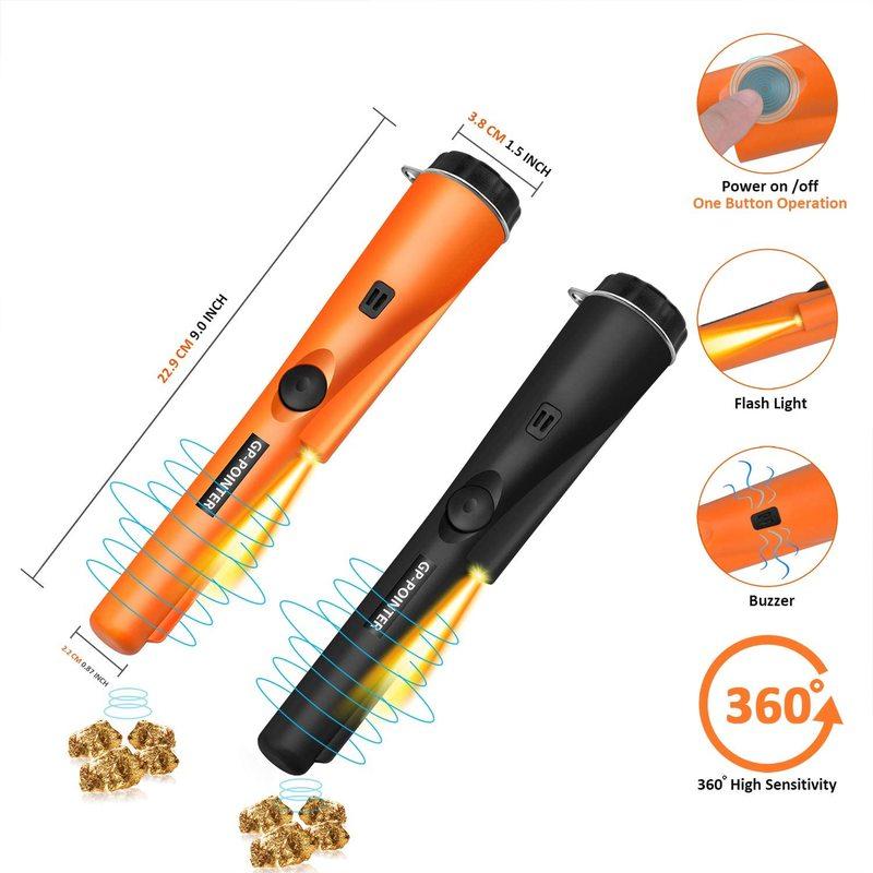 Metal Detector Pinpointer Waterproof Handheld Metal Detector Wand Pin Pointer with Belt Holster for Kids and Adults
