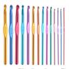 3 шт./набор алюминиевых крючков для вязания случайные цвета спицы для вязания металлические спицы подарок маме