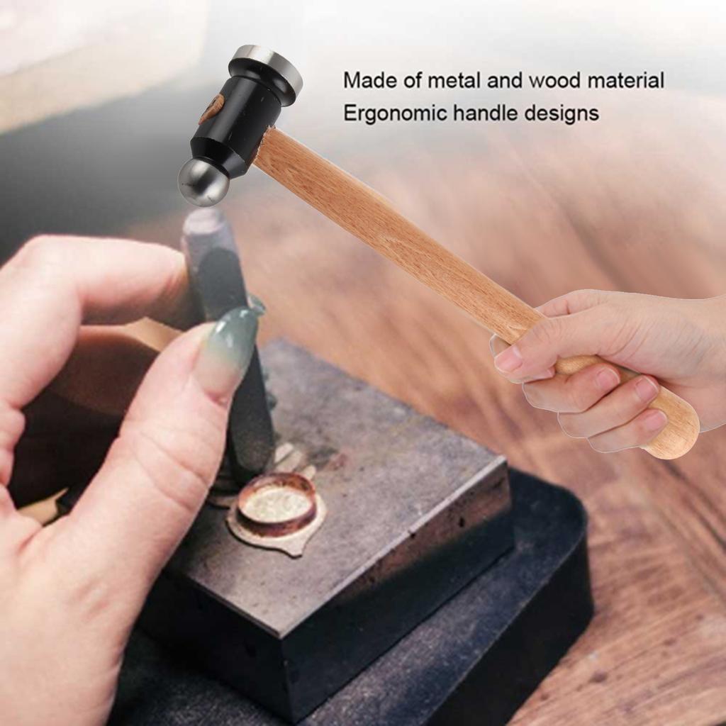 Round Hammer Ball Peen Hammer Household Jewelry Processing Hammer Tool (Large)