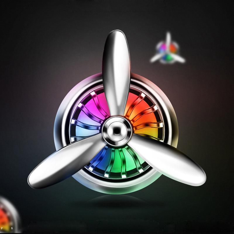 Автомобильный кондиционер, освежитель воздуха, сплав, светодиодный автовыпуск, зажим для духов, свежий ароматерапевтический аромат, атмосферный свет