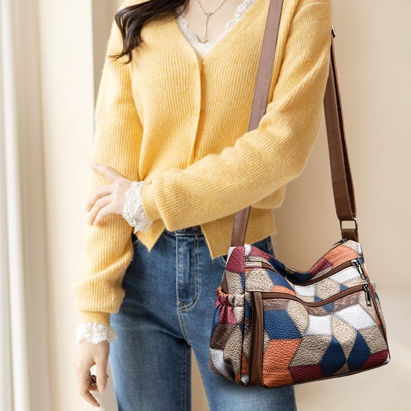 Yogodlns Женские сумки-мессенджеры, новая сумка из искусственной кожи с наклоном, женская сумка через плечо, винтажная сумка в клетку