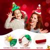 JOYFY 2 шт. Светящиеся рождественские повязки на голову со светодиодными огнями в виде пружинящих шапок Санты и елок для рождественских и праздничных вечеринок