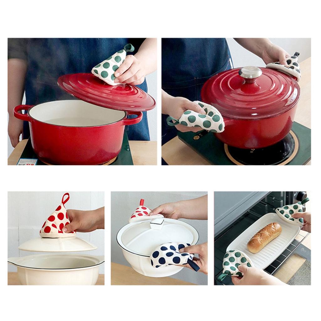 Термостойкая крышка ручки кастрюли перчатка ручка против ожогов зажим для ручки кулинарная перчатка кухонный аксессуар хлопковый материал