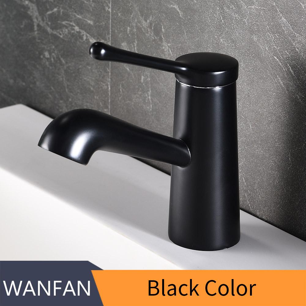 Basin Faucets Modern Black Bathroom Faucet Pipe Faucets Single Hole Cold and Hot Water Tap Basin Faucet Mixer Taps 855872