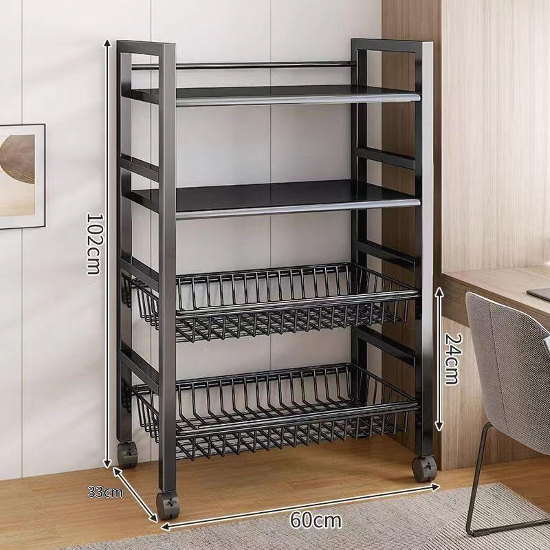 Floor-Standing Multi-Layer Kitchen Storage Rack for Fruits and Vegetables