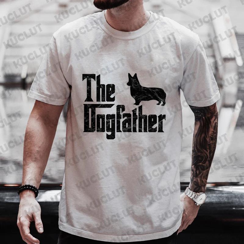Casual T-Shirt for Men Funny The Dog Father Golden Retriever Godfather Oversized Mens T-Shirt Funny Fashion Summer Clothes