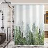 Bathroom Thickened Waterproof Curtain Mildew Proof Shower Curtain Shower Partition Curtain Shower Curtain Bathroom Curtain Free Perforation