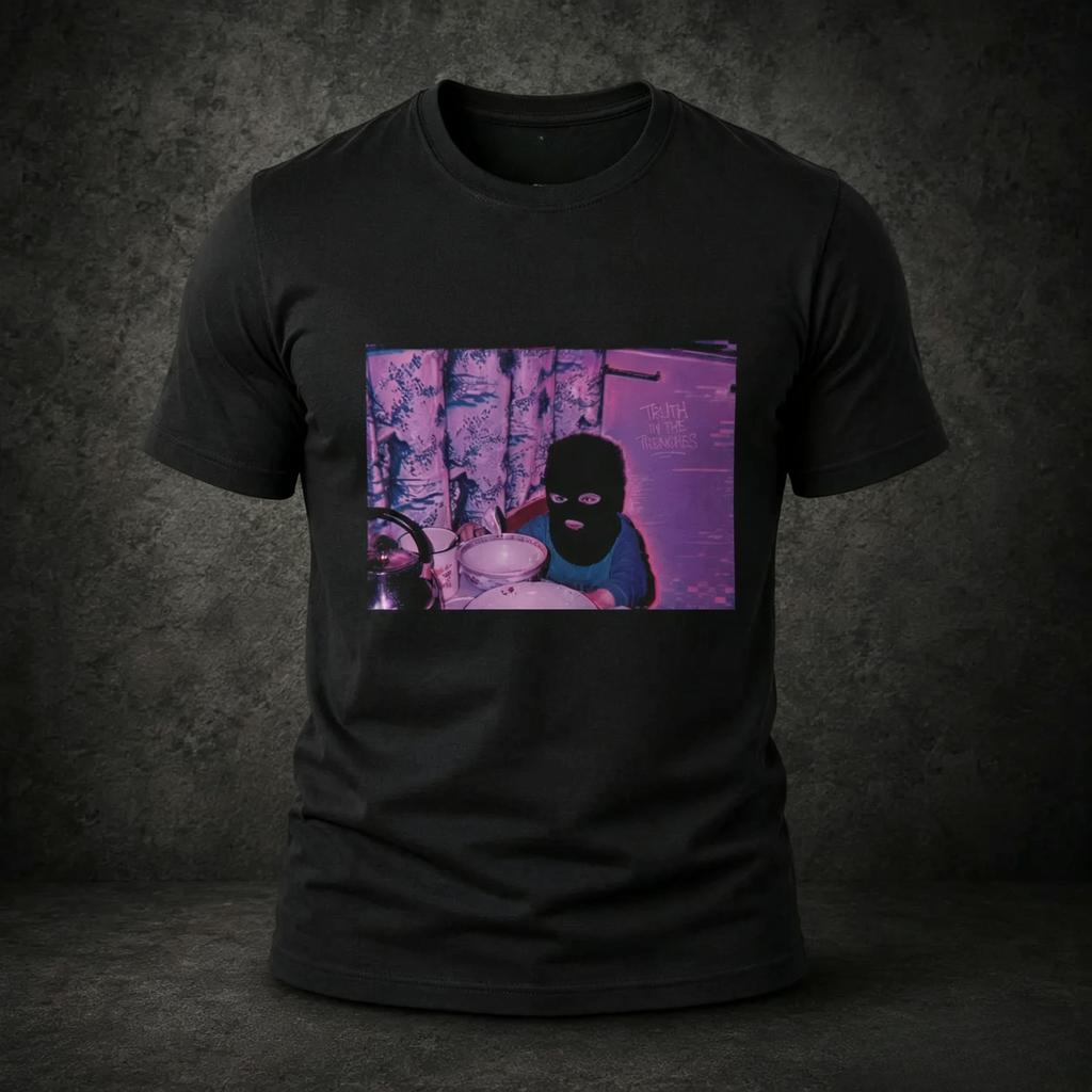 Funny Meme Pattern Tshirt Unisexs Ski Mask Humorous Satire Short Sleeved Tshirt Retro Vaporwave Aesthetic Neutral Casual Top
