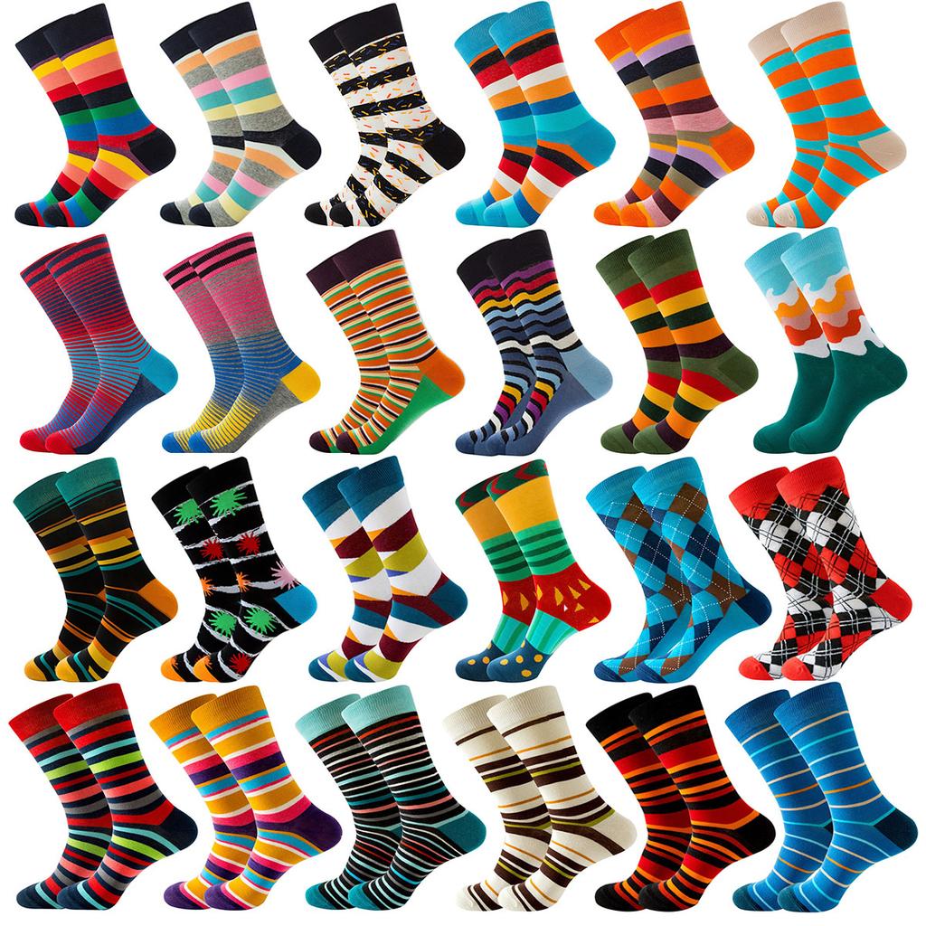 Полосатые разноцветные носки для уличного скейтбординга для мужчин и женщин
