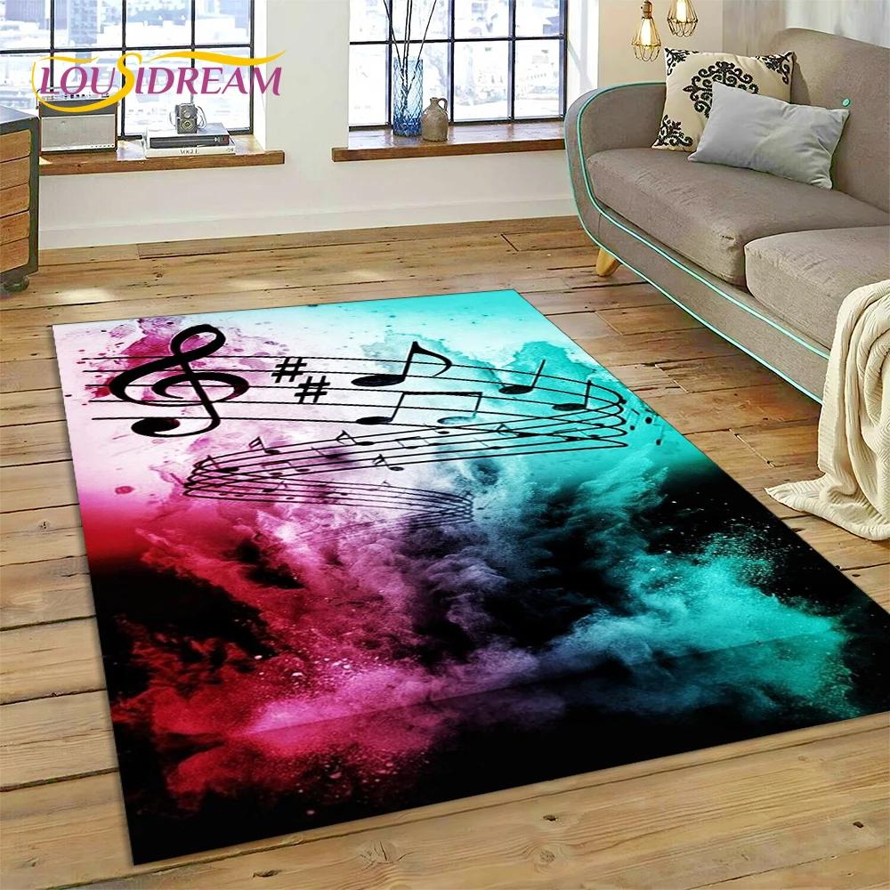 3D Piano Art Творческий ковер с музыкальной нотой для дома Гостиная Спальня Диван Коврик Декор, детский коврик Нескользящий напольный коврик