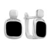 Silver Earrings with Natural Onyx (60002117)