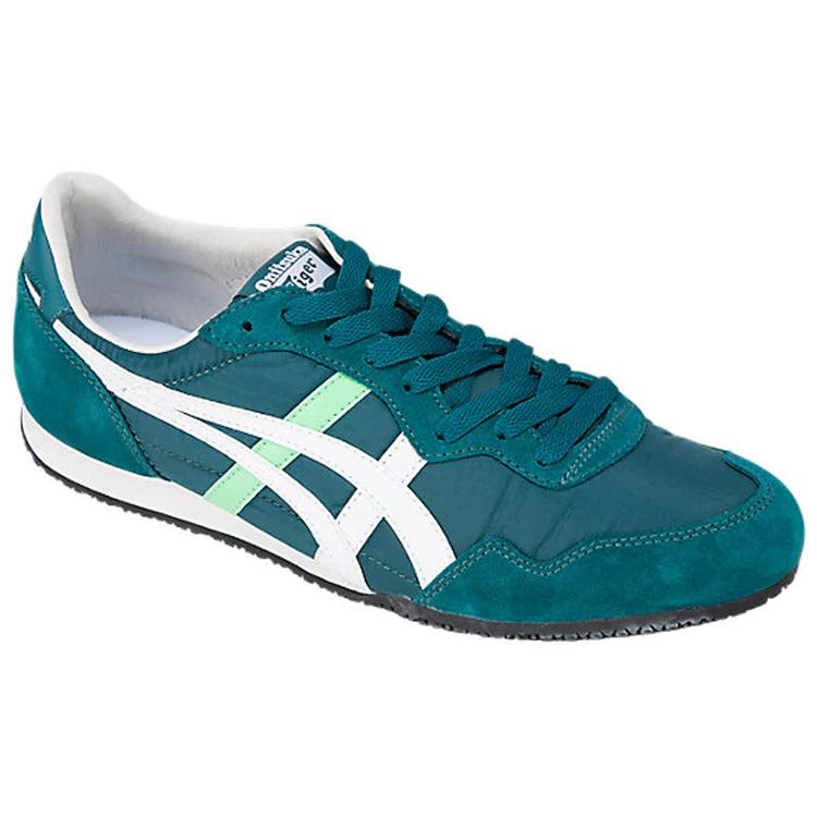 ONITSUKA TIGER Serrano Амортизация Нескользящие Износостойкие Низкие Повседневные Туфли Унисекс Зеленые 1183A237-300
