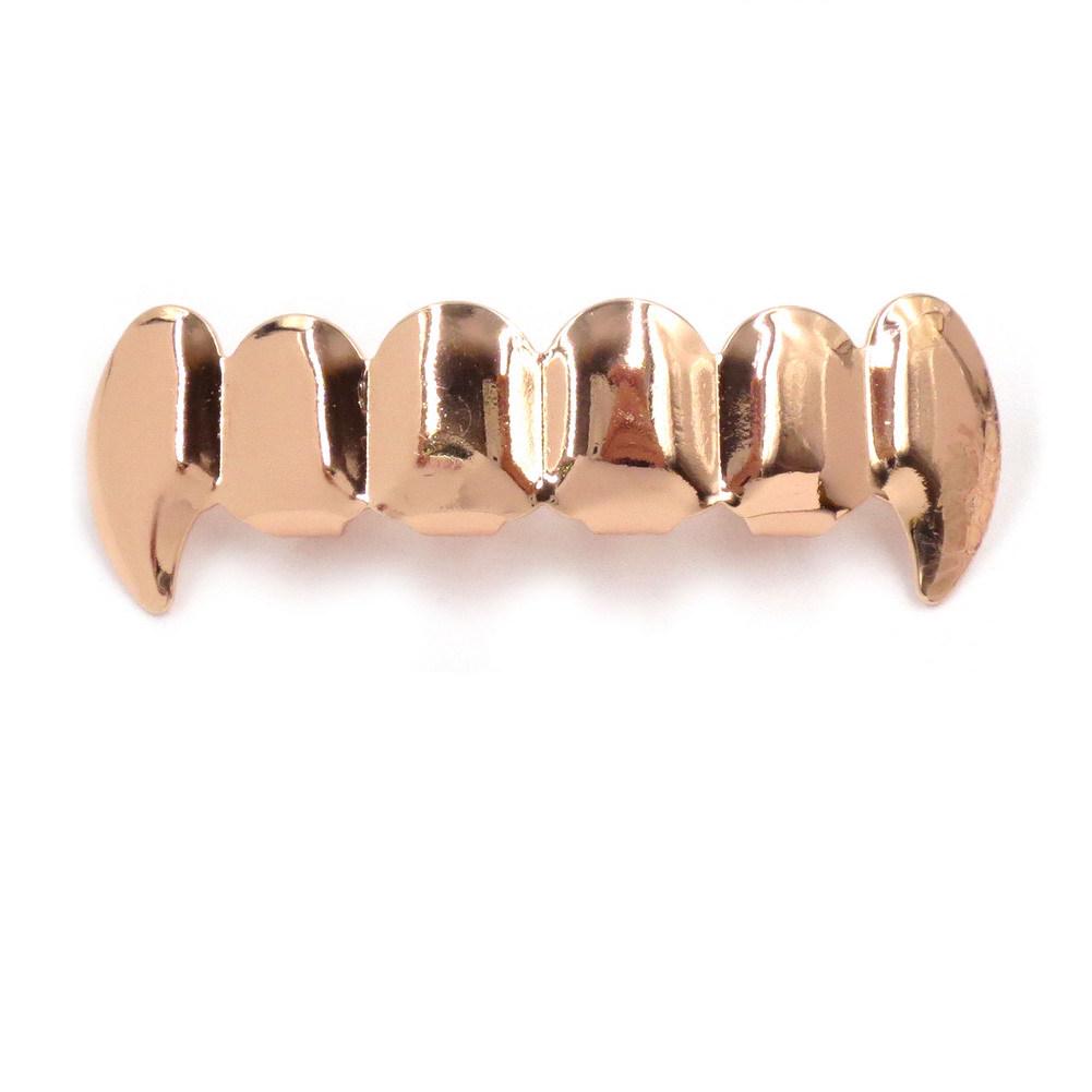 Позолоченные Хип-Хоп Клыки Защита для рта Grillz с Смелым Декоративным Дизайном