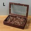Crabapple Flower Solid Wood  Storage Cabinet Vintage Photo Storage Box  Table Organizer