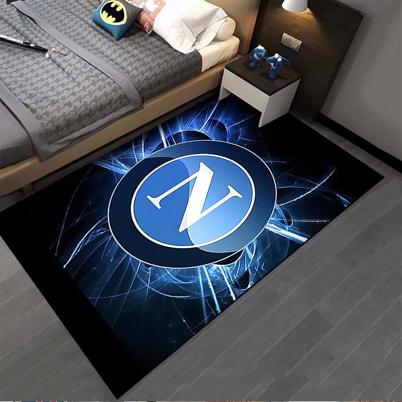 Blue Neon Letter "N" Design suitable as a non-slip mat for the living room or bedroom sofa