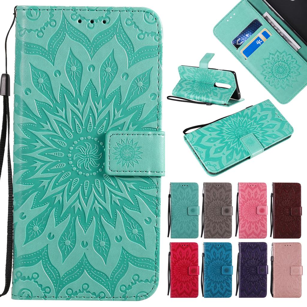 3d Wallet Flip Sunflower Leather Case For Samsung A3 A5 A6 A7 A8 A9 J3 J4 J5 J6 J7 J8 Plus 2017 2016 Soft Tpu Phone Cover