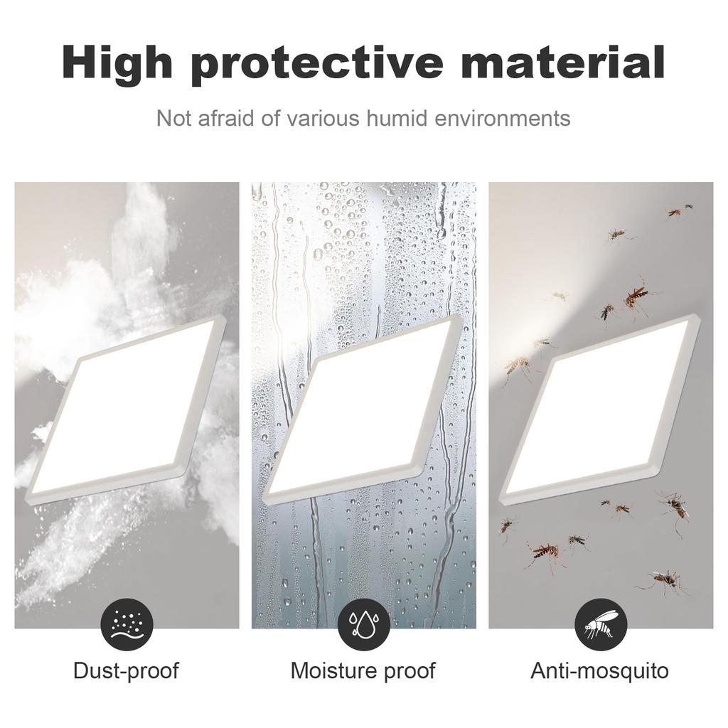 Современный квадратный светодиодный компактный потолочный светильник для ванной комнаты, спальни, балкона, коридора, естественного света 5000К Диаметр 30 см