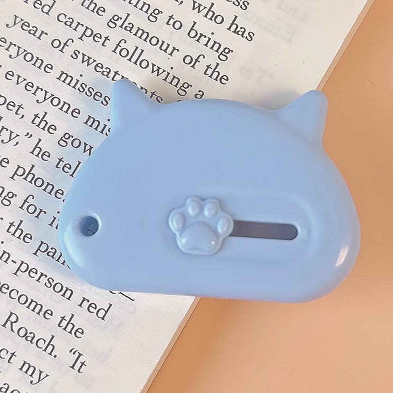 1 шт. Мини-нож для резки бумаги с рисунком из мультфильма бежевого кофейного цвета в виде медведя, кошки, лапы, кролика, для школьников, питьевой нож для бумаги для скрапбукинга