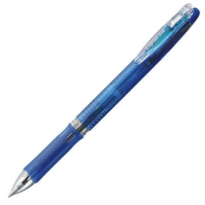 Zebra Тонкая 3-цветная шариковая ручка-клип, синяя, упаковка 10 шт., B-B3A5-BL