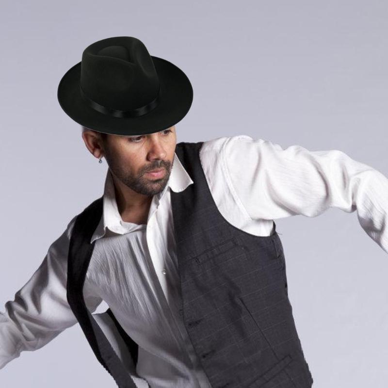 Костюмная шляпа Федора Шляпа Шляпа для музыкального фестиваля Взрослая Зимняя Осенняя Вечеринка Шляпа Унисекс Головной убор Сценическое шоу Котелок