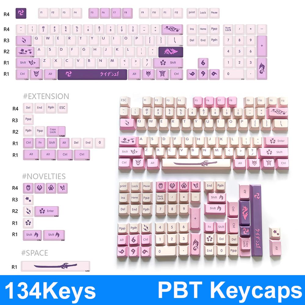XDA Profile 134Keys PBT колпачки для клавиш сублимационная печать для MX Switch 61/64/68/78/84/87/96/98/104/108 механическая клавиатура колпачки клавиш