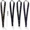 Sun and Moon Card Holder Stars Lanyard Badge Holder Phone Neck Strap ID Card Holder Hanging Rope