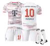 Подростки Дети Взрослые Индивидуальное Имя Футбольные Комплекты 25/26 Бавария Выездной #10 Лерой Мусиала Спортивный Тренировочный Комплект Джерси с Носками