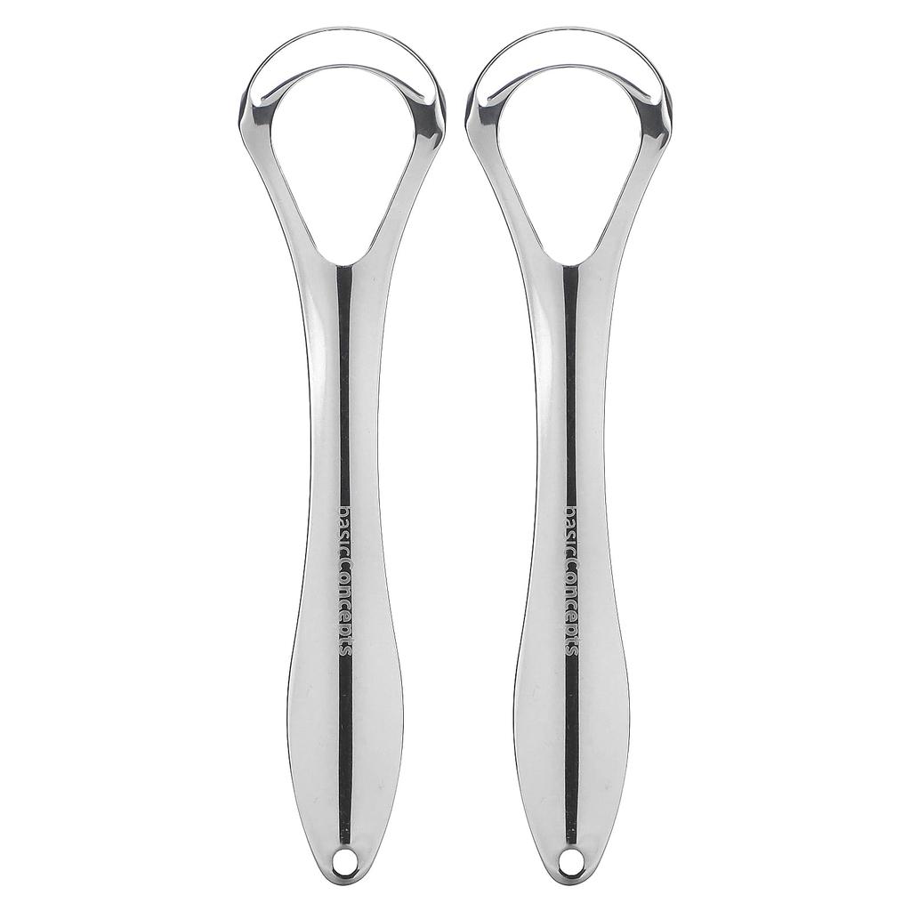 Stainless Steel Tongue Scraper, 2 Pack