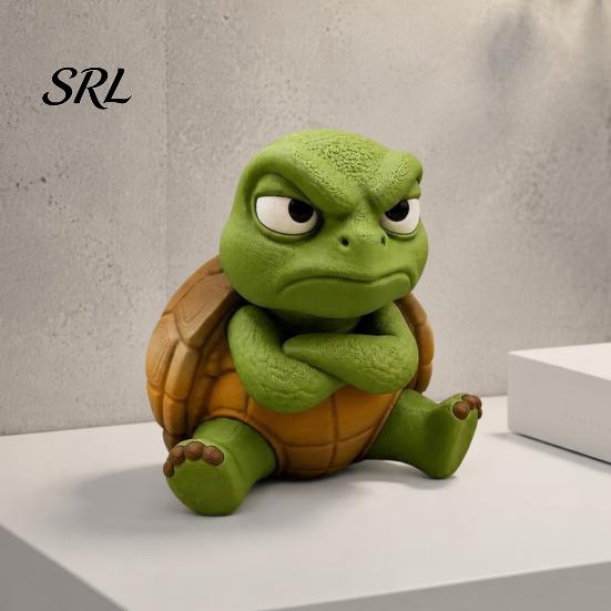 Декоративные животные для дома, 3D-печатные фигурки сердитых животных, забавная гневная черепаха, горилла, такса, бегемот, гусь, коллекция милых моделей, лягушка