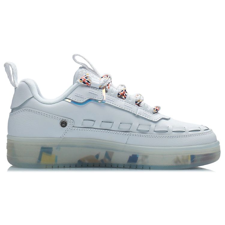 Li Ning CF Classic Casual Low-Top Skate Shoes Women Sneakers White AGCP232-16