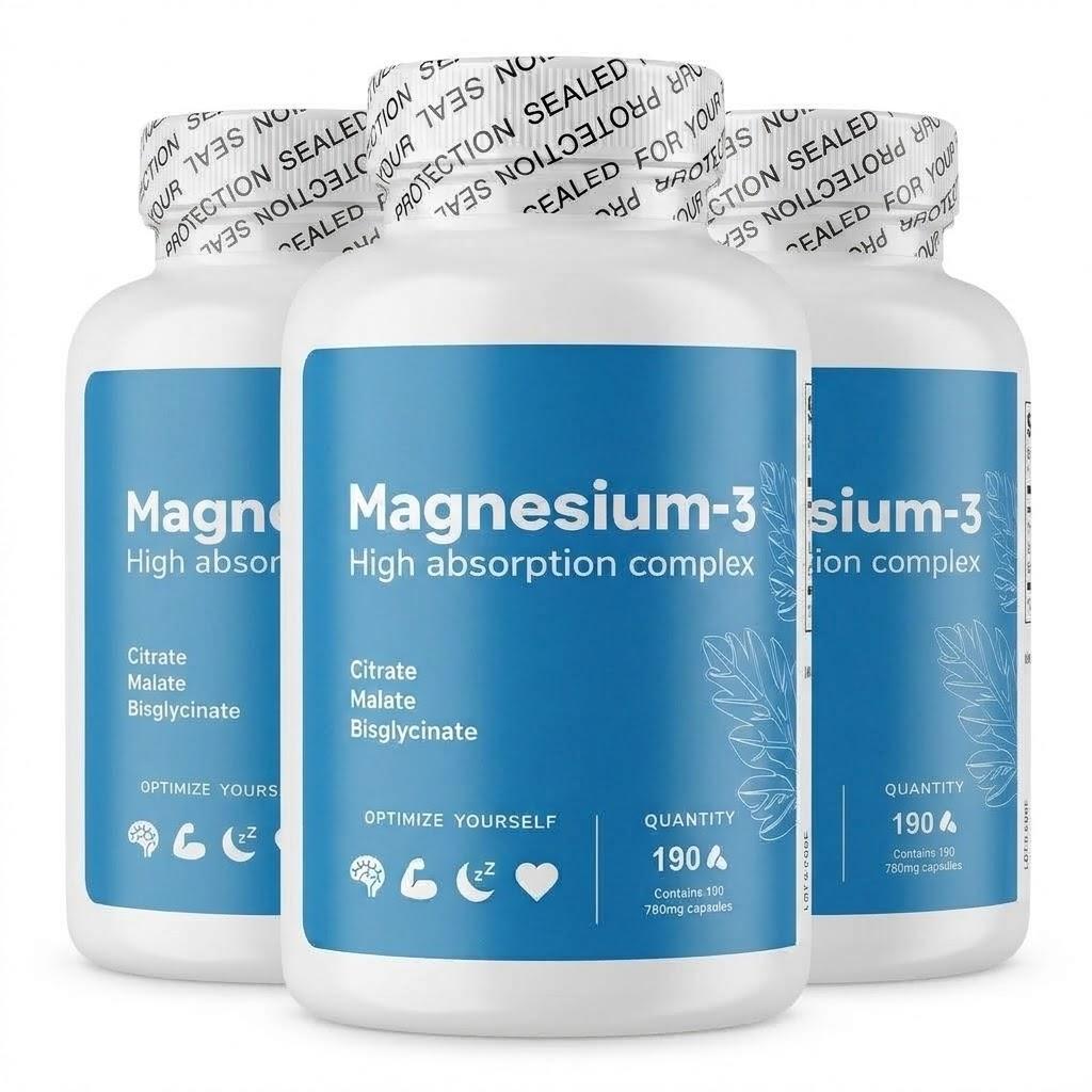 The Ultimate Magnesium Complex (3-in-1) – 190 Capsules for Sleep, Calm & Active Muscle Recovery