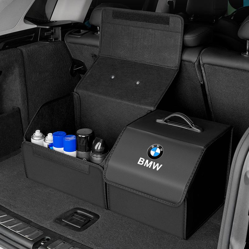 BBJP8 PU Leather Car Storage Box Folding Organizer Container Accessories For BMW G80 G06 G07 G42 G14 G15 G16 F82 F20 F21 F83 M2 M3 M4